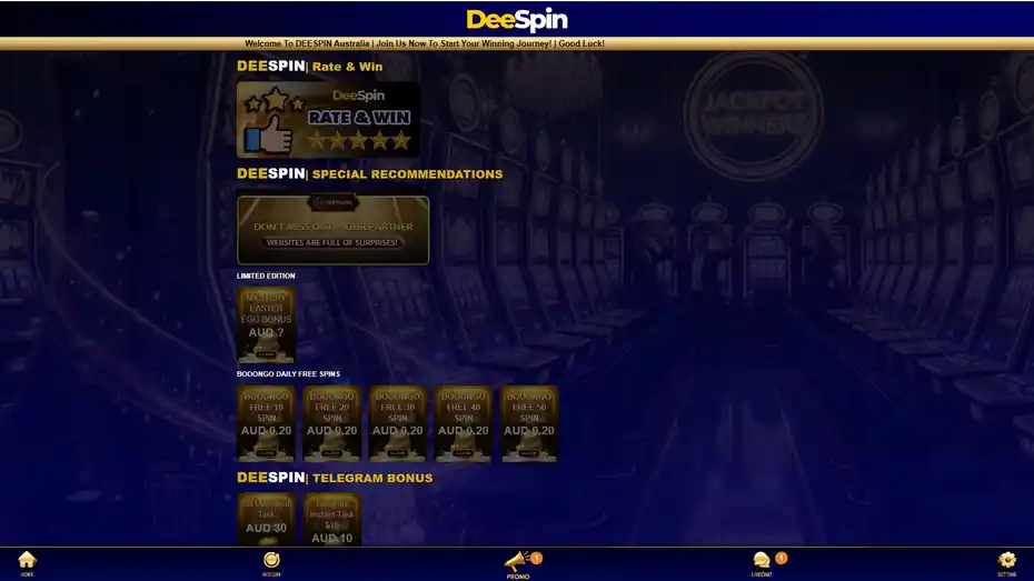 Deespin No Deposit Bonus